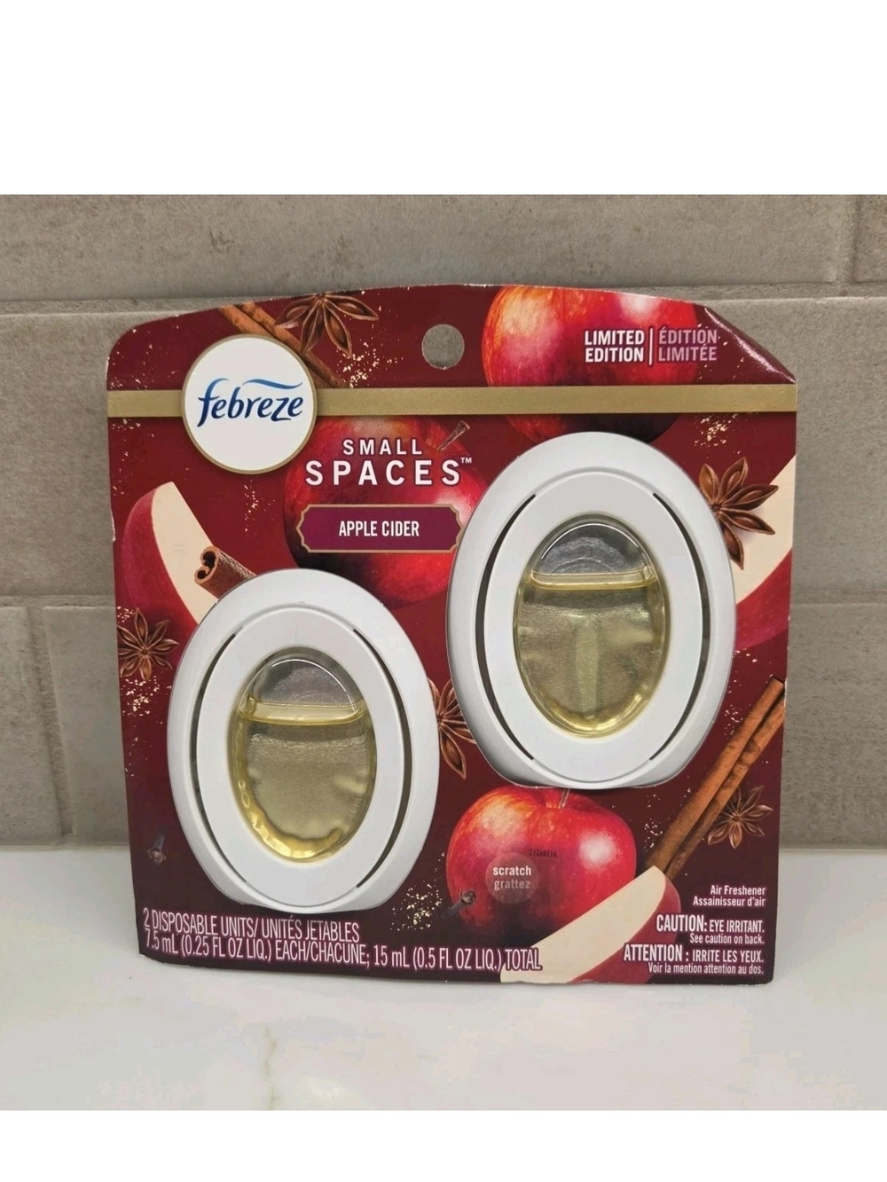 New Febreze Small Spaces Apple Cider Limited Edition Scent Air Fresheners 2 Pack